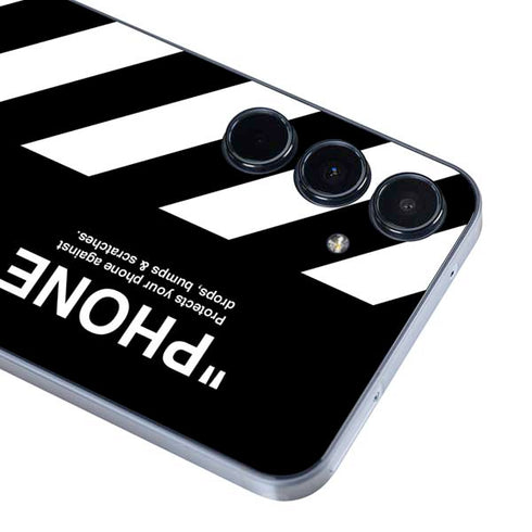 Black and White Stripes Galaxy A55 5G Skin